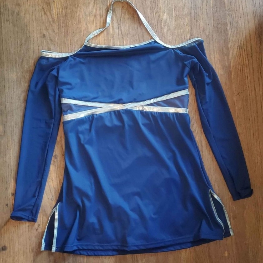 Navy/silver Skating or Dance dress XL